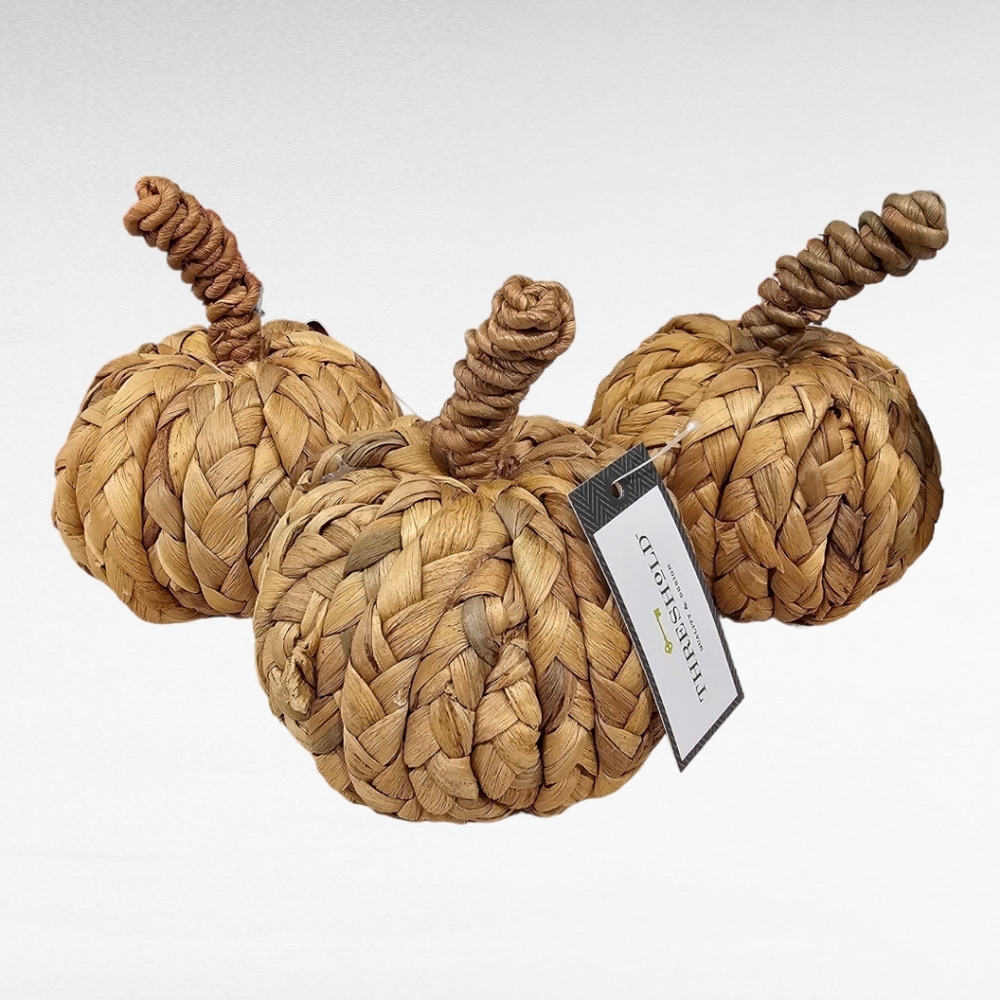 Threshold Woven Pumpkin Set of 3 NEW
